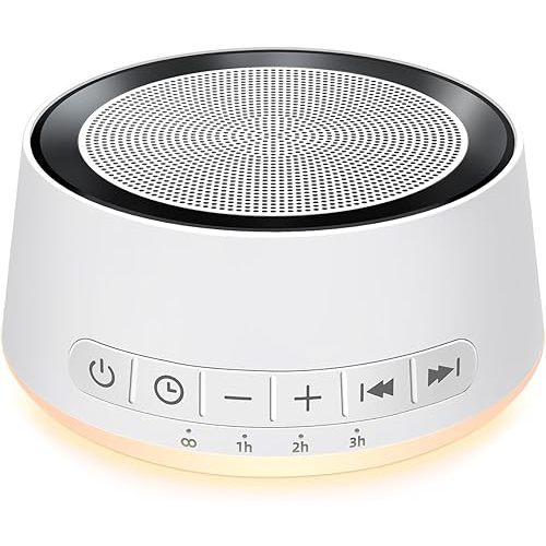Sound Machine White Noise Machine with 30 Soothing Sounds 12 Colors Night Light Sleep Machine for Baby Kids Adults Brown Nosie Machine Pink Noise Machine with 32 Volume Levels for Office Home Travel