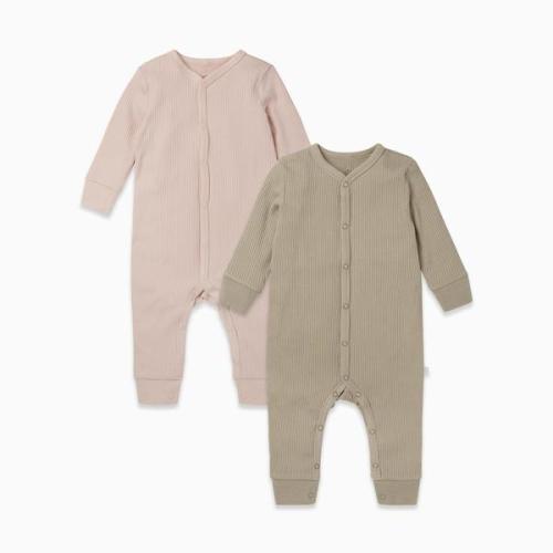 Ribbed Snap-Up Sleepsuit 2-Pack | MORI
