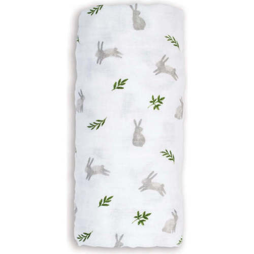 Muslin Swaddle Blanket, Bunnies