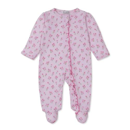 Timeless Tulips Pink Zip Footie