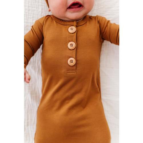 Cinnamon Newborn Knotted Gown