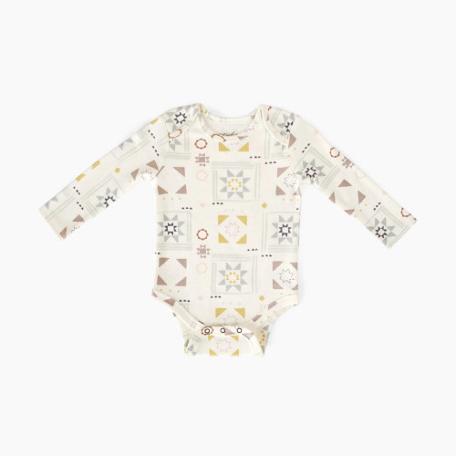 Pehr Organic Cotton Lap Shoulder One-Piece - Patchwork, 0-3 M