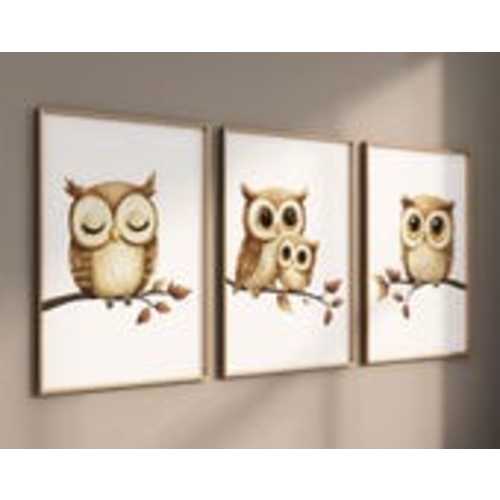 Watercolor Owl Nursery Art Print