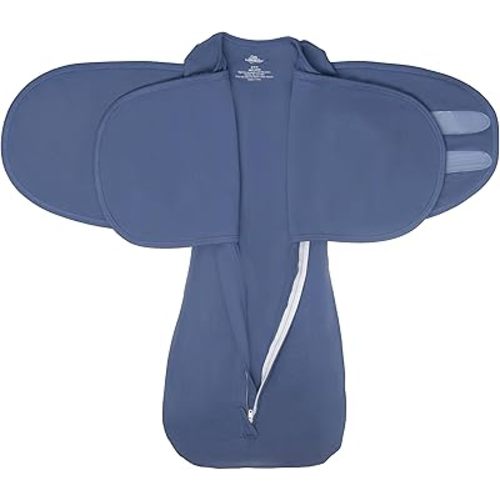 LullaBaby "Double Dream Swaddle: Exclusive Dual Wing Design, Pediatrician-Endorsed, Ultra-Soft Cotton, 0-2 Months, 6-14 lbs - Coastal Breeze