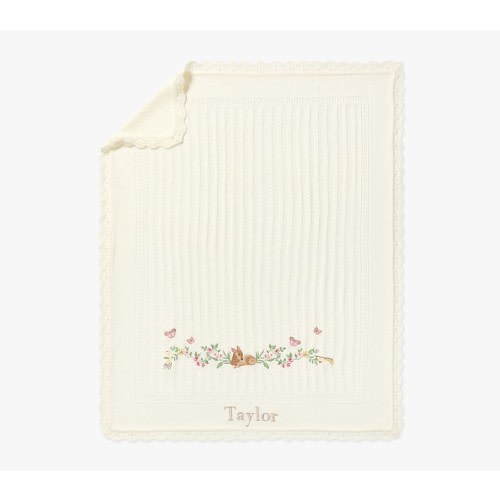 AERIN Fawn Pointelle Baby Blanket