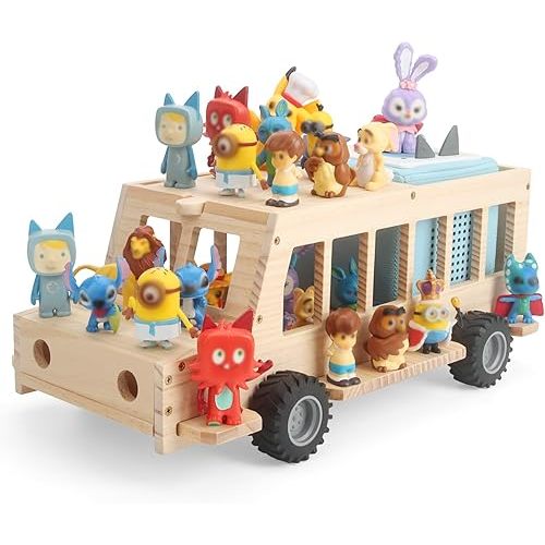 Shelf for Tonie Figures Characters Storage with 35Pcs Adhesive Metal Plate for Toniebox 2 and Tonie Box 1