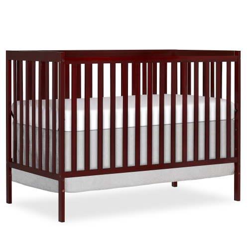 Dream On Me Synergy 5-in-1 Convertible Crib in Cherry, Greenguard Gold Certified