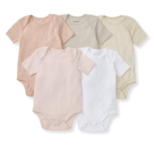 Burt's Bees Baby Organic Cotton Bodysuits – Baby Boy & Girl Short and Long Sleeve One-Pieces, 5-Pack