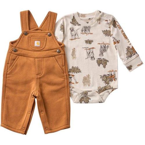 Baby Carhartt Printed 2-Piece Onesie and Overalls Set