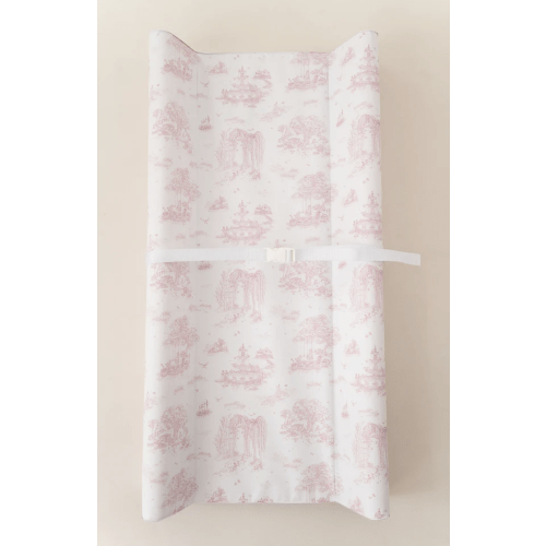 Diaper Changing Pad - Spring Toile Pink Contour Change Pad | The Gilded Bird – The Gilded Bird US