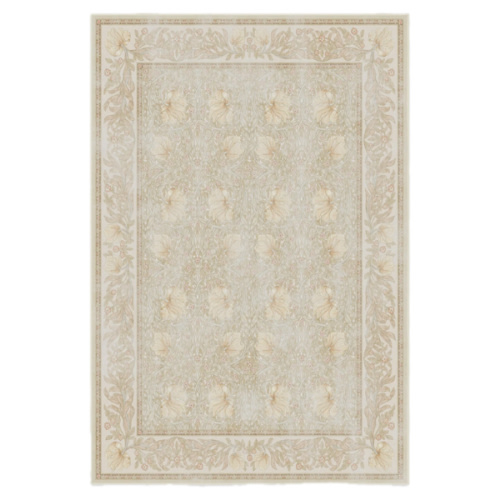 Morris & Co. Pimpernel Vintage Blush Washable Rug and pad | Ruggable