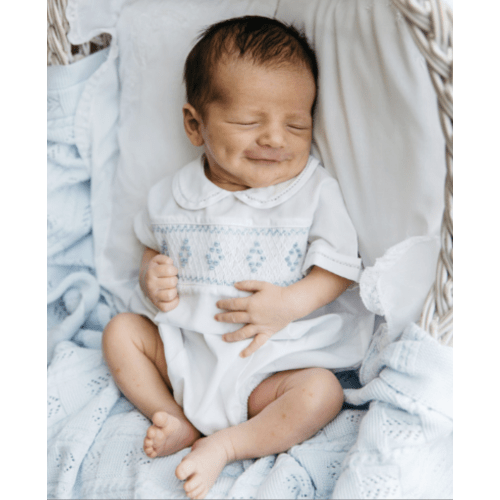 Feltman Brothers Embroidered Smocked Diamond Creeper