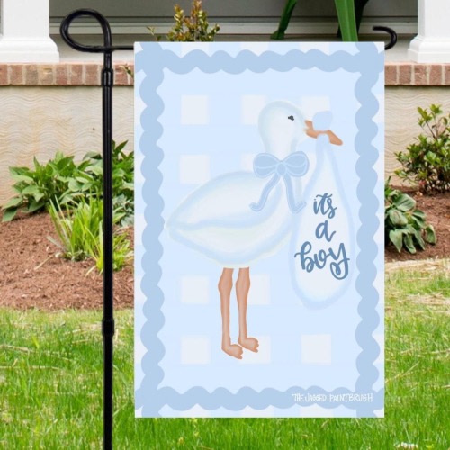 It’s A Boy Stork Garden Flag