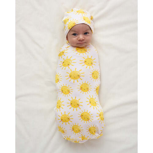 Sunshine Swaddle & Beanie Set | Little Sleepies