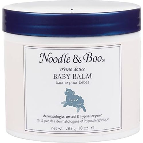 Noodle & Boo Baby Balm for Face and Body, Hypoallergenic and Natural Baby Skin Care with Organic Calendula for Sensitive Skin, Pediatrician and Dermatologist-Tested, 10 Oz