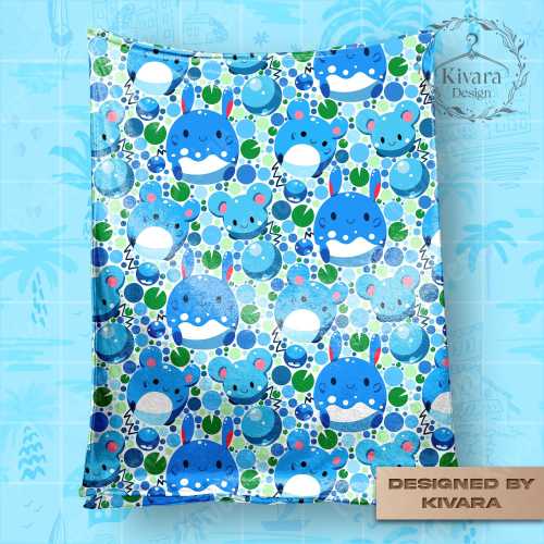 Marill Evolution Blanket - Cozy Waves Cuteness Anime Button Up Blanket Home Decor Bedding Gifts