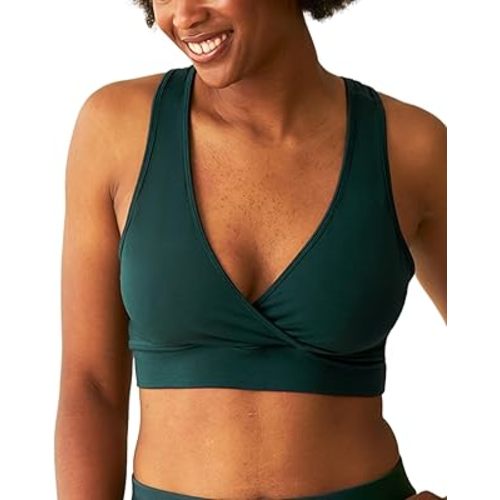 Kindred Bravely French Terry Nursing Bra for Breastfeeding and Sleep, Racerback Crossover, Soft and Stretchy Maternity Bra