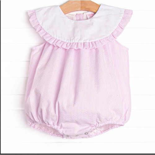 Peyton Bubble, Pink Seersucker – Stitchy Fish