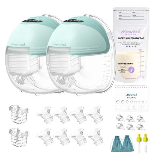 MomMed S21 Double Hands-Free Breast Pump, Leak-Proof Design