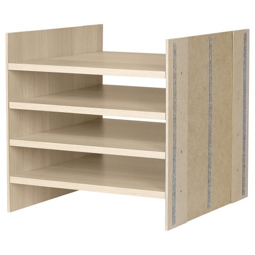 KALLAX Insert with 4 shelves - white stained/oak effect 13x13 "