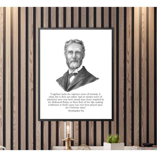 Geerhardus Vos & Quote, Portrait Sketch, Art, Reformed Theology.