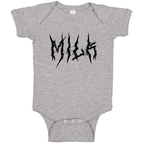 Milk Death Metal Goth Baby One Piece Or Toddler T-Shirt Funny Metal Band Clothes