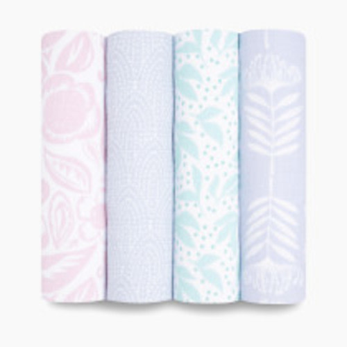 Aden + Anais Essentials Cotton Muslin Swaddles (4 Pack) - Damsel