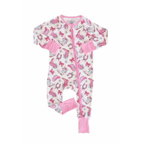 Rodeo Dreams Convertible Zip Romper in Pink | Caden Lane
