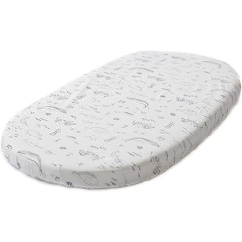 Stokke Sleepi Fitted Sheet by Pehr V3, Life Aquatic - Not Compatible with Bed Mattress Made Before August 2022-100% Cotton