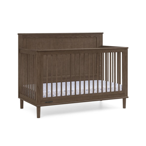 Delta Children Penelope 6-In-1 Convertible Crib, Teak Brown