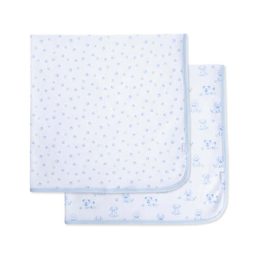 Peppy Puppies Receiving Blankets (2-Pack)