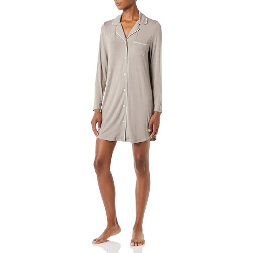 Amazon Essentials Women's Piped Nightshirt (Available in Plus Size)