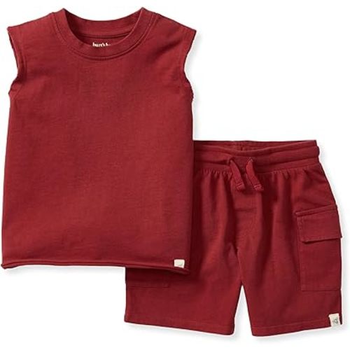 Burt's Bees Baby baby-boys Shirt and Pant Set, Long Sleeve Top & Bottom Outfit Bundle, 100% Organic Cotton