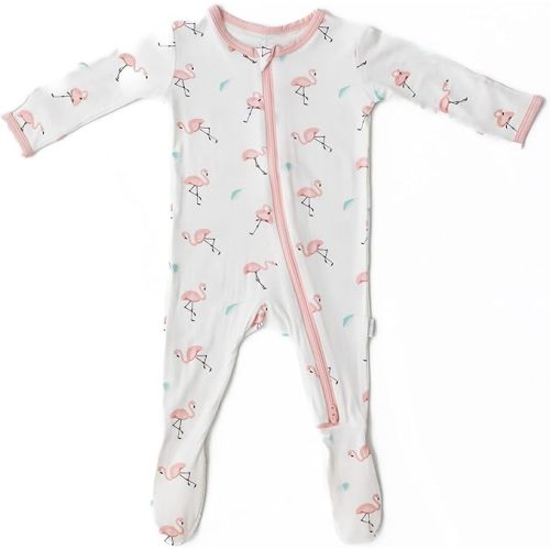 Soft Baby Bamboo Viscose Footie Pajamas, Zipper Closure, 0-24 Months