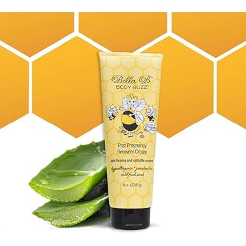 BELLA B Body Buzz Cream - Cellulite Cream - Skin Firming Cream For Pregnancy - Deep Moisturizing Body Cream - Belly Butter For Pregnancy, Cellulite and Firming Cream, 8 Ounce