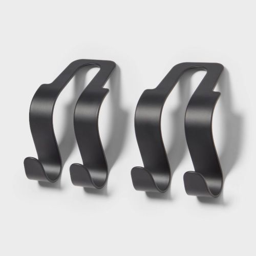 2pk Car Hooks Black - Brightroom™