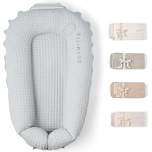 Organic Cover Deluxe+ for Docks • 100% Cotton Premium Quality Oeko-TEX Standard • Pure Breathable Replacement Soft Cover with Embroidery • Deluxe Plus • Cover Only • (Slate Waffle)