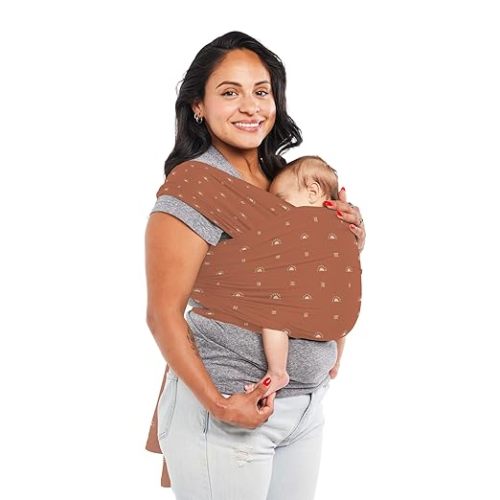 Baby Tula Stretchy Tencel™ Baby Wrap Carrier – Soft Newborn & Infant Wrap Sling, Ergonomic Hands-Free Baby Carrier, Breathable & Adjustable, Eco-Friendly for 8–25 lbs - Sedona