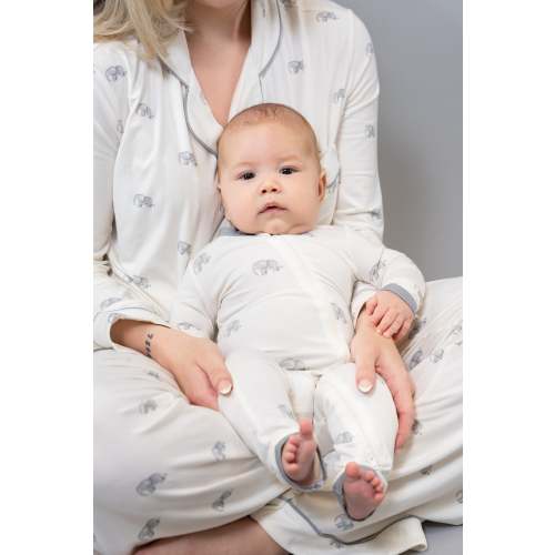Zippered Romper (Elephant) – Snuggle & Slumber