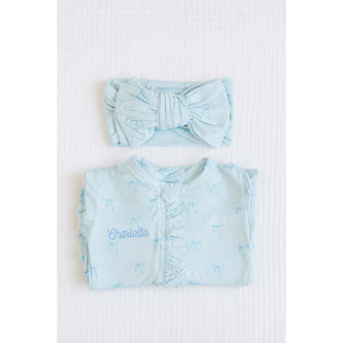 Personalized Bamboo Ruffled Footie