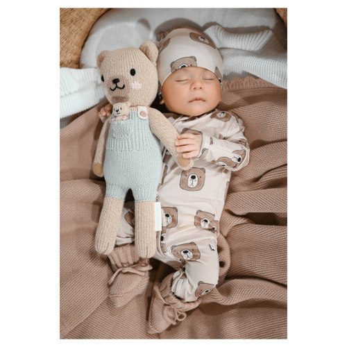 Brown Bear Bamboo Baby Pajamas | Zipper Romper - Harp Angel Boutique