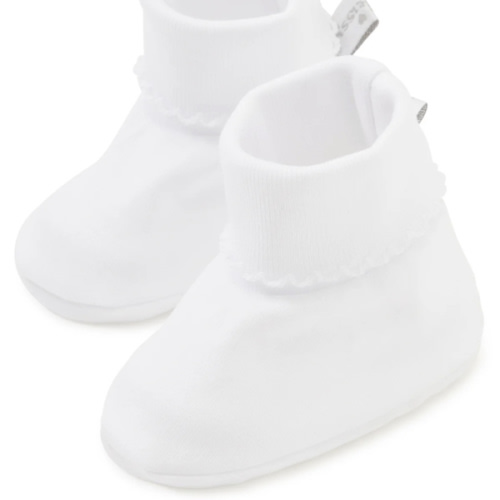 White Kissy Basics Booties