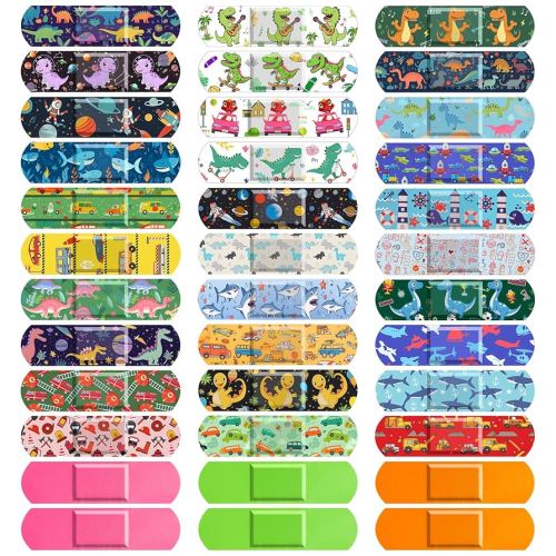 300 Pcs Adhesive Bandages, 33 Styles Kids Cartoon Bandages, Flexible, Colorful, Waterproof, Breathable, Protect Scrapes