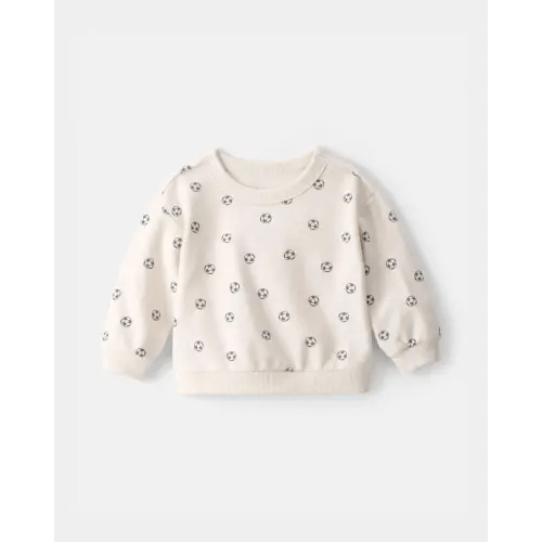 Baby Soccer French Terry Pullover Sweatshirt - Ivory | Carter's