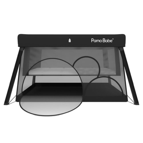 Pamo Babe Travel Crib Lightweight Playpen Baby Playard with Bassinet Portable Mini Playard