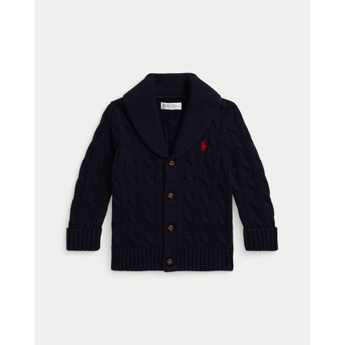 Cable-Knit Cotton Shawl Cardigan for Baby Boys | Ralph Lauren