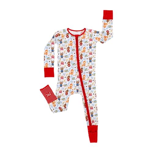 THE PLUSH CLUB Viscose from Bamboo Baby Pajamas – Long Sleeve Onesie Baby Romper Zipper Pajamas Mittens & Footies Toddler Pjs