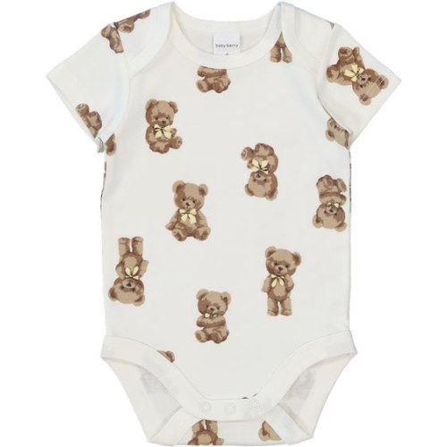 Cream Baby Short Sleeve Cotton Interlock Bodysuit | Best&Less™ Online