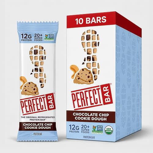 Perfect Bar Protein Bars, Chocolate Chip Cookie Dough, 10 x 2.2 oz