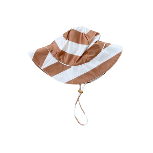 Toffee Stripe Sun Hat